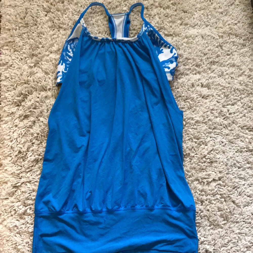 Lululemon No Limits Blue Floral Tank - Size 6
